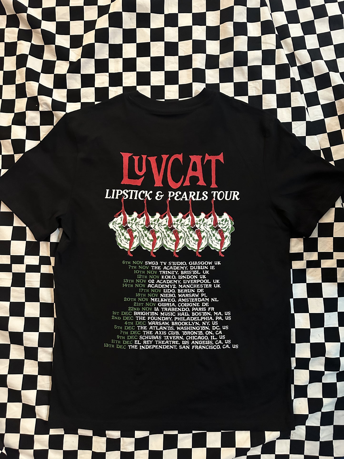 Lipstick & Pearls tour t-shirt